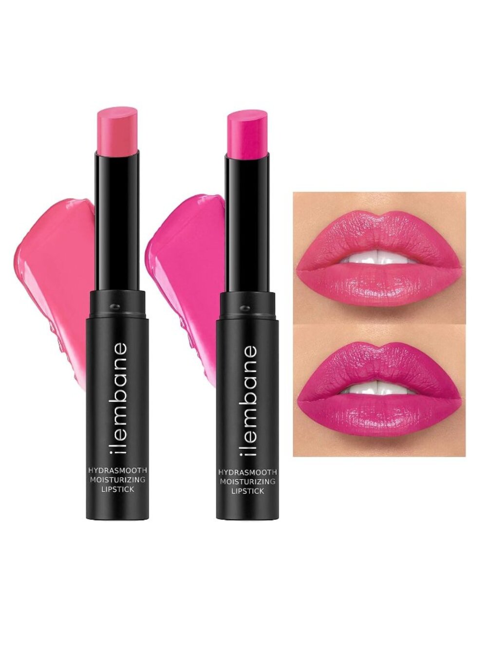 Fairy Glow + Past 2 Pcs Hydrasmooth Moisturizing Lipstick Glossy Tinted Lip Balm